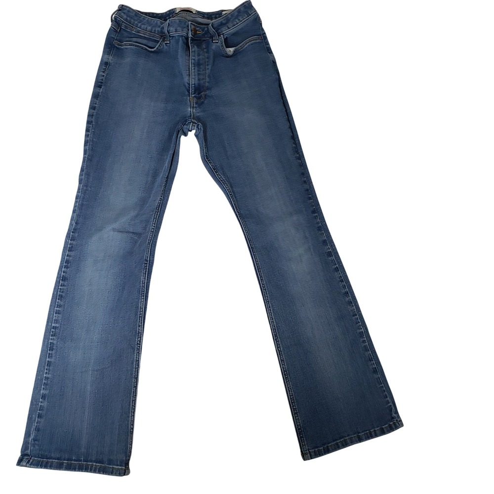 Wrangler High Rise Bold Boot Jeans Medium Wash Blue Bootcut Size 34L / 16x32